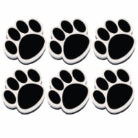 Ashley ASH10017-6 Magnetic Whiteboard Eraser Black Paw 6 Packs