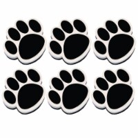 Ashley ASH10017-6 Magnetic Whiteboard Eraser Black Paw 6 Packs