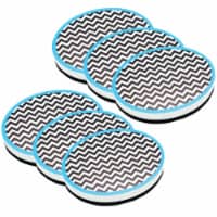 Ashley Productions Dry Erase Magnetic Whiteboard Erasers Chevron Pack of 6 (ASH10047-6)