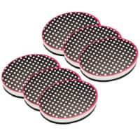 Ashley Productions Dry Erase Magnetic Whiteboard Erasers Black & White Dots Pack of 6