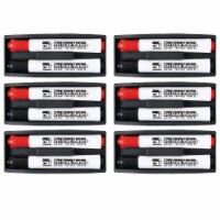 CLI Dry Erase Magnetic Whiteboard Eraser w/2 Dry Erase Markers Red/Black CHL74532-6