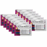 CLI Charles Leonard Dry Erase Markers Fine Point Tip Assorted Colors 4 Per Pack 12 Packs