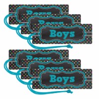 Teacher Created Resources Chalkboard Brights Magnetic Boys Pass Pack of 6 (TCR77278-6)