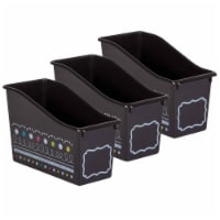 Teacher Created Resources Plastic Chalkboard Brights Book Bin 5.5  x 11.38  x 7.5