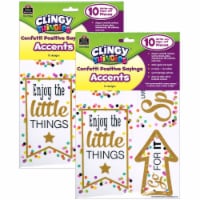 Teacher Created Resources Clingy Thingies Confetti Positive Sayings Accents 10 Pieces Per