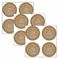 Teacher Created Resources Clingy Thingies Clips Burlap Design 4 Per Pack 3 Packs (TCR77375-3)