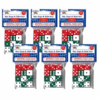 Learning Advantage Dot Dice Red/Green/White 12/Pack 3 Packs (CTU7367-6)