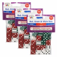 Learning Advantage Dot Dice Red/Green/White 36/Pack 3 Packs (CTU7366-3)