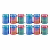 Manual 2-Hole Pencil and Crayon Sharpener, Assorted Colors, 12 Per Pack