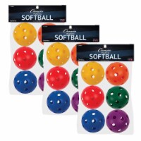Champion Sports Plastic Softballs Assorted 6 Per Set 3 Sets (CHSPLSBSET-3)