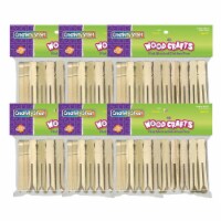 CREATIVITY STREET Large 3.75  Flat Slotted Clothespins Natural 40 Per Pack 6 Packs