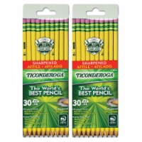 Ticonderoga Pre-Sharpened Lead Pencils #2 Lead 30/Pack 2 Packs (DIX13830-2)