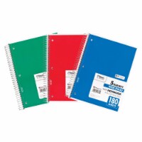Mead Products  10.5 x 8 in. Notebook Spiral 5 Subject - 180 Count - 3 Each