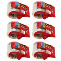 Scotch Heavy Duty Shipping Packaging Tape with Dispenser 2  x 800  Clear 6 Rolls (MMM142-6)
