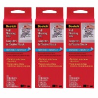 Scotch Plastic/Adhesive Wall Mounting Tabs 1/2  x 3/4  Black 144 Per Pack 3 Packs