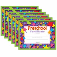 Trend Enterprises T-17006-6 Preschool Certificate - 30 Per Pack - Pack of 6