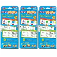 Trend Enterprises ABC 123 CLRS WIPEOFF BINGO 3PK T-6601-3