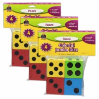 Teacher Created Resources Foam Colorful Large Dice Assorted Colors 4/Pack 3 Packs (TCR20810-3