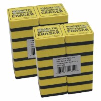 The Pencil Grip Dry Erase Magnetic Whiteboard Eraser 2  x 2  Yellow TPG355-2
