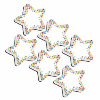 Ashley Productions Dry Erase Magnetic Whiteboard Erasers Star Confetti Pack of 6 (ASH09990-6)