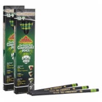 Ticonderoga Tri-Conderoga 3-Sided Pencils with Bonus Sharpener #2 HB Lead 12 Per Pack 2 Packs