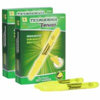 Emphasis™ Highlighters, Desk Style, Chisel Tip, Yellow, 12 Per Pack, 2 Packs