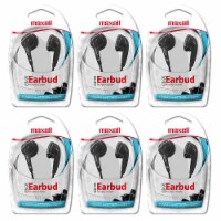Maxwell Maxell Budget Stereo Earbuds Black Pack of 6 (MAX190560-6)
