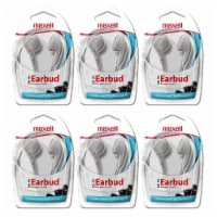 Maxwell Maxell Budget Stereo Earbuds White Pack of 6 (MAX190599-6)