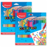 Maped Color'Peps Triangular Colored Pencils Assorted Colors 48/Bundle 2 Bundles