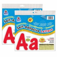 Self-Adhesive Letters, Red, Cheery Font, 4 , 154 Per Pack, 2 Packs