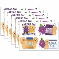 Eureka Jumbo Scented Stickers Peanut Butter & Jelly 12/Pack 6 Packs (EU-628007-6)