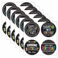 Teacher Created Resources Chalkboard Brights Happy Birthday Wear 'Em Badges Multicolored 32
