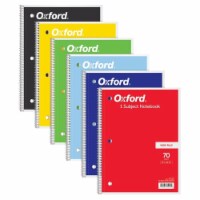 Tops Products TOP65002-6 70 Sheets Wide Rule Oxford 1 Subject Notebook - 6 Each