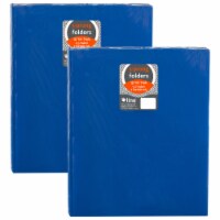 C-Line® Two-Pocket Heavyweight Poly Portfolio Folder with Prongs, Blue, 10 Per Pack, 2 Packs Perspective: Main