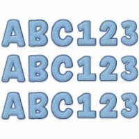 Eureka A Close-Knit Class 4  Deco Letters Blue Felt 179 Per Pack 3 Packs (EU-850001-3)
