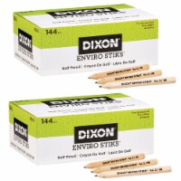 Dixon Pre-Sharpened EnviroStiks Golf Pencils #2 HB Lead 144 Per Pack 2 Packs (DIX15099-2)