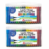 The Pencil Grip Magic Stix Triangular Markers Bullet Tip Assorted Colors 36 Per Pack 2 Packs