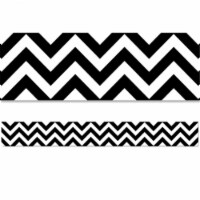 Creative Teaching Press CTP10469-3 48 ft. Black Chevron EZ Border Trim, Pack of 3