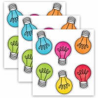 Carson Dellosa Education CD-120627-3 Colorful Light Bulbs Cut-Outs - Pack of 3