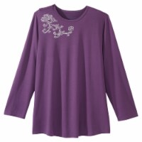 Silverts Eggplant Reusable Poly-Spandex Blend Adaptive Shirt Large