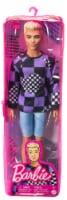 Barbie Ken Fashionistas Doll #191 Blonde Cropped Hair Checkered Sweater & Denim Shorts Perspective: Main
