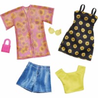 Barbie Fashions 2-Pack: Shirt, Shorts & Kimono, Sunflower Dress, Purse & Sunglasses