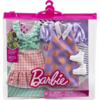 Barbie Fashions 2-Pack, 2 Outfits & 2 Accessories: Polka Dot Blouse & Gingham Skirt
