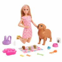 Barbie Doll, Blonde, and Grocery Store with Rolling Cart and Working Belt,  1 - Kroger