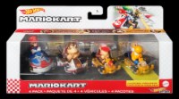 Mattel® Hot Wheels® Mario Kart™ 4 Pack Mario Donkey Diddy Yoshi Set Perspective: Main