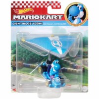 Hot Wheels 1:64 Mario Kart - Light Blue Yoshi n Pipe Frame with Super Glider Die Cast Perspective: Main