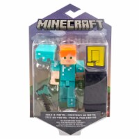 Mattel Minecraft 3.25 Action Figure, Alex in Diamond Armor Perspective: Main