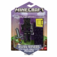 Minecraft Craft-A-Block Wither Skeleton Figure Authentic Pixelated Video-Game Character Perspective: Main
