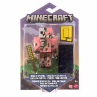 Minecraft Craft-A-Block Zombie Figure Authentic Pixelated Video-Game Character Perspective: Main