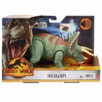 Mattel® Jurassic World Dominion Roar Strikers™ Triceratops Toy Figure Perspective: Main
